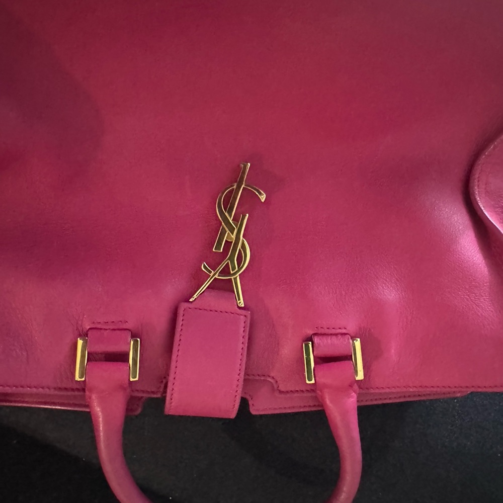 Yves Saint Laurent Pink Leather Tote Bag
